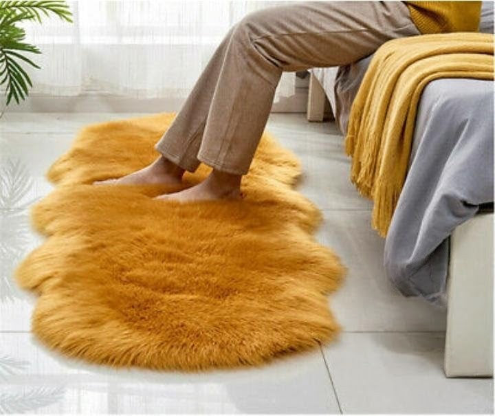 Faux Fur Carpet Irregular Shape