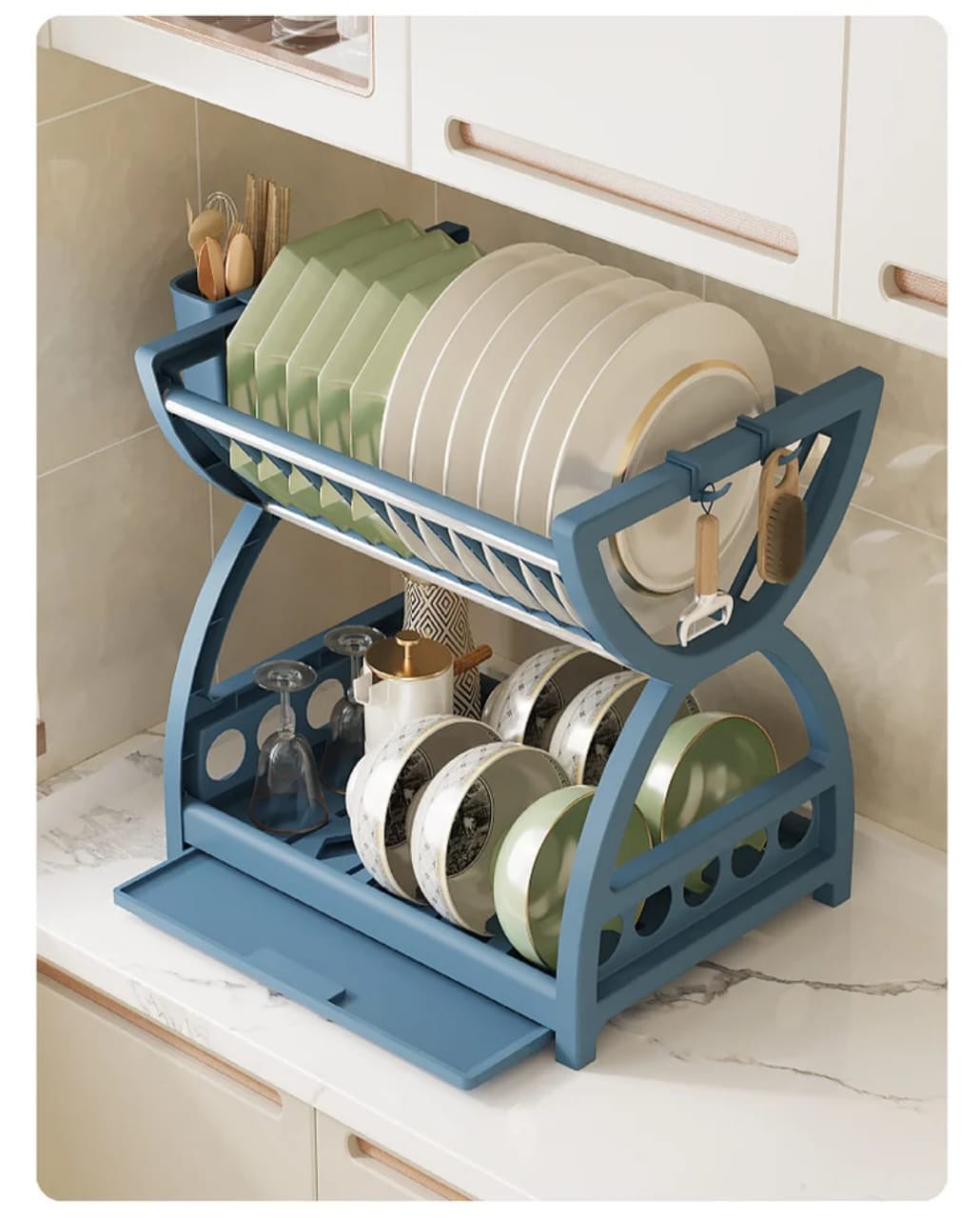 Double Sink Bowl Drain Rack