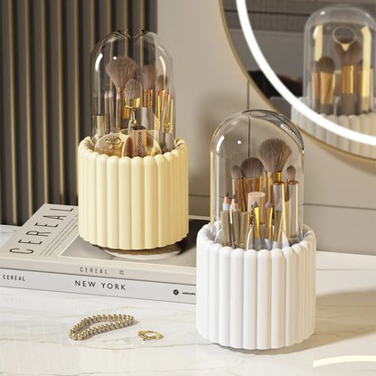 360° Rotating Cosmetic Brush Storage Case