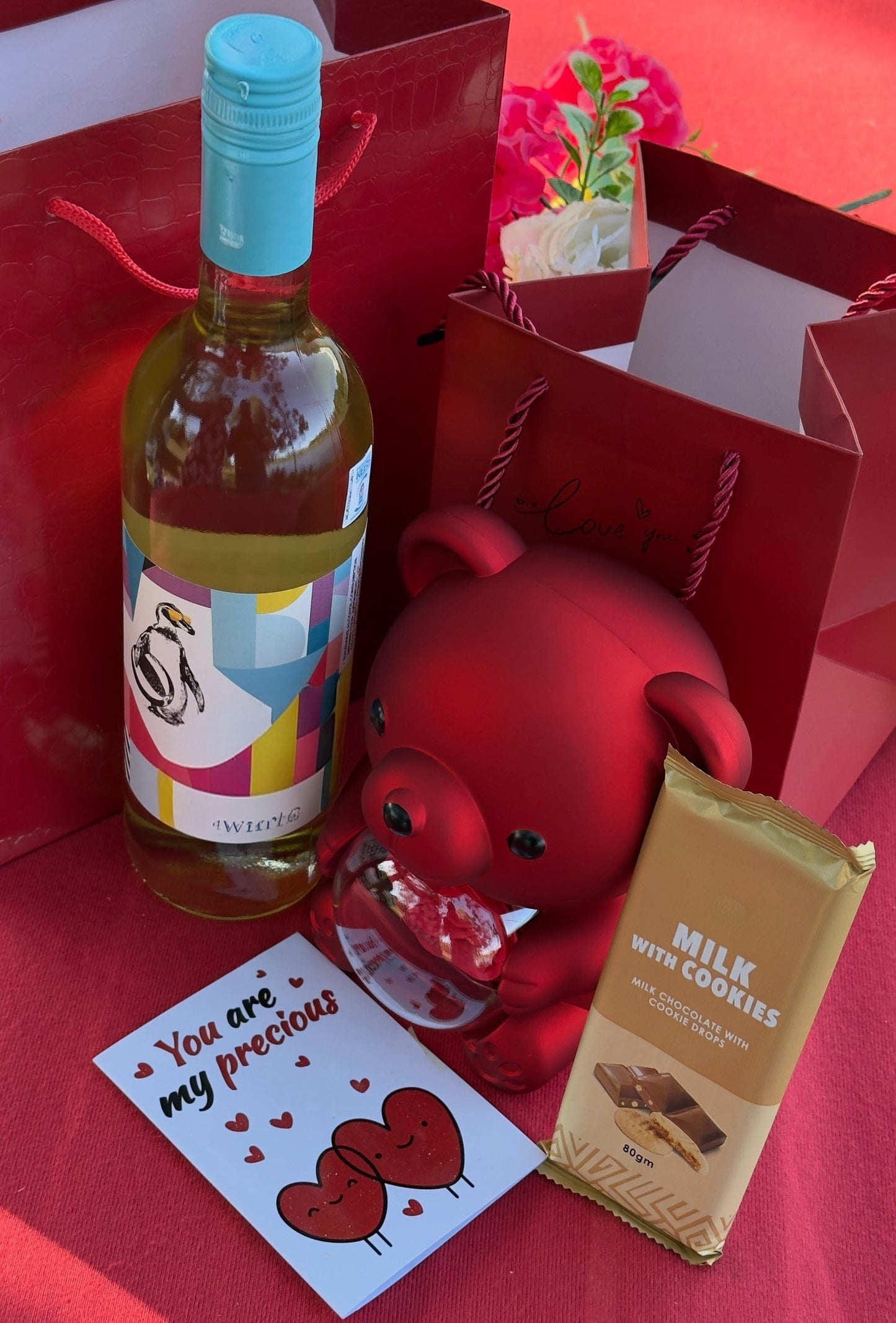 Ladies Wine & Jewellery Gift Set