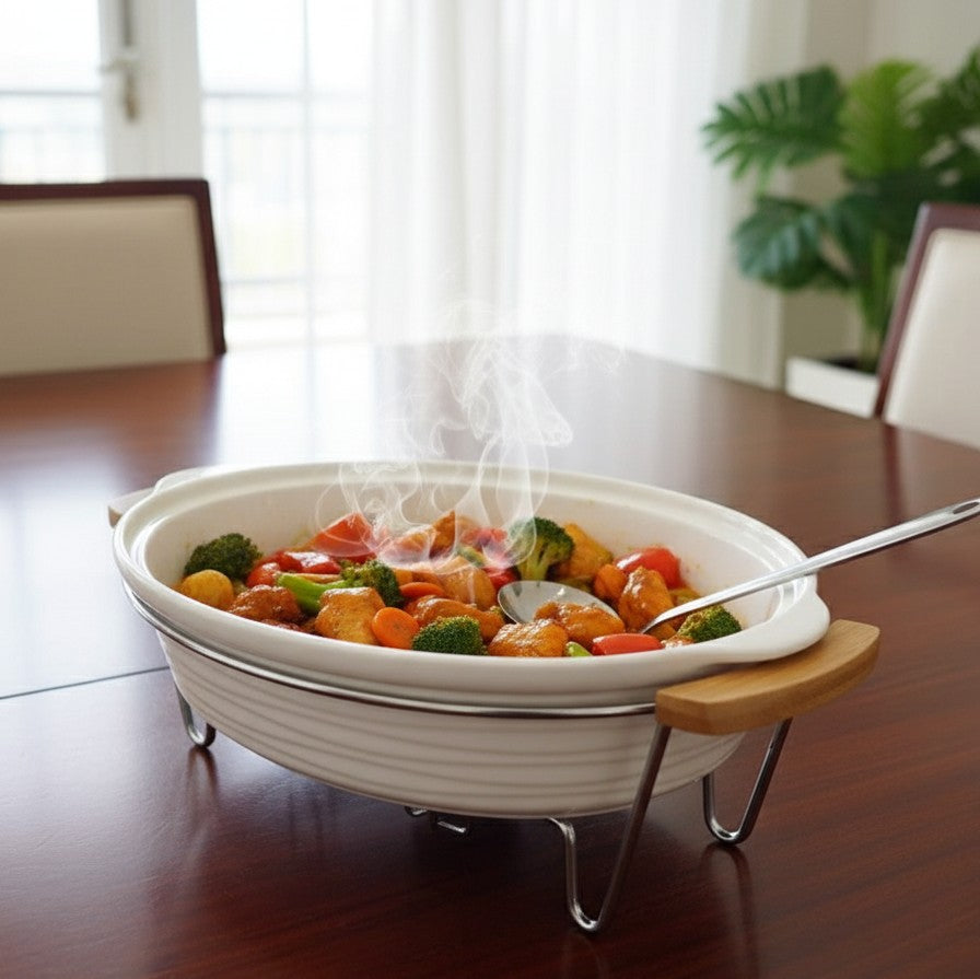 3Pcs Food Warmers With Steel