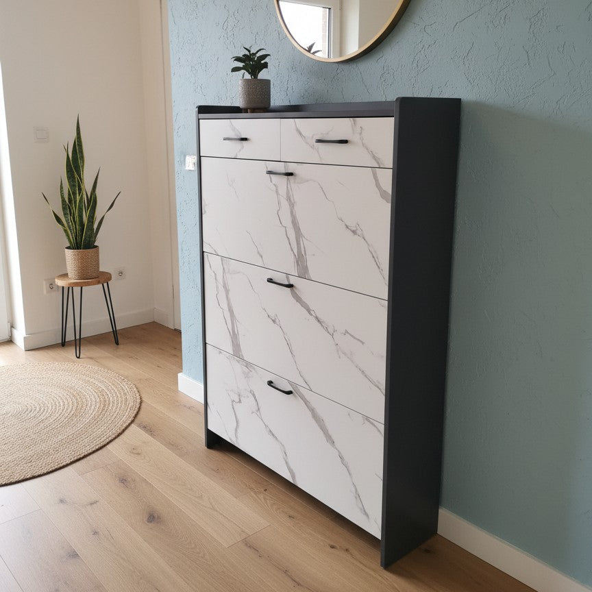 Bucket Flip Double Layered Shoe Rack