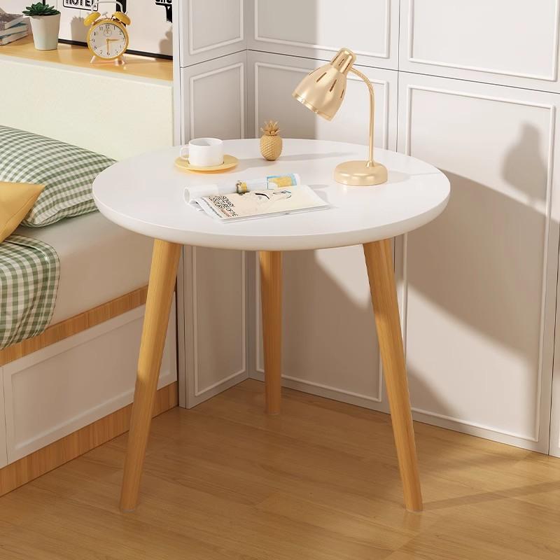 Minimalist Nordic style coffee side table white 50x50cm modern sofa side table bedside nightstand balcony table for living room bedroom and home décor.