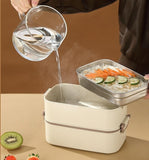 Double Layer Lunch Box With Insulated Lunch Bag
