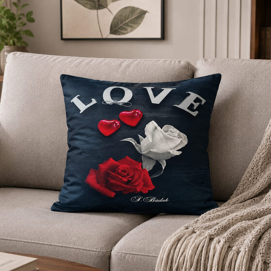 Printed Cushion Cover 45 × 45 cm