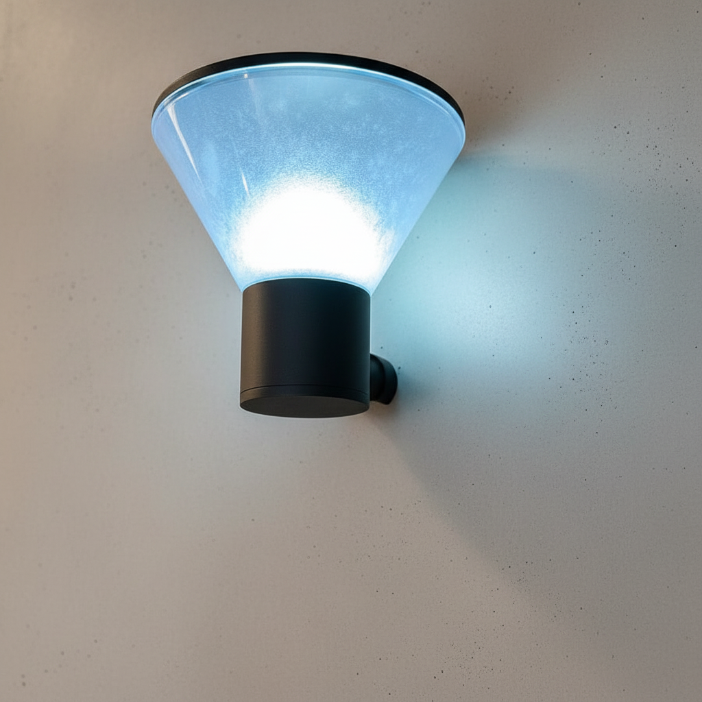 Black Cone-Shaped Wall Light with E27 Holder LL 7361-BK