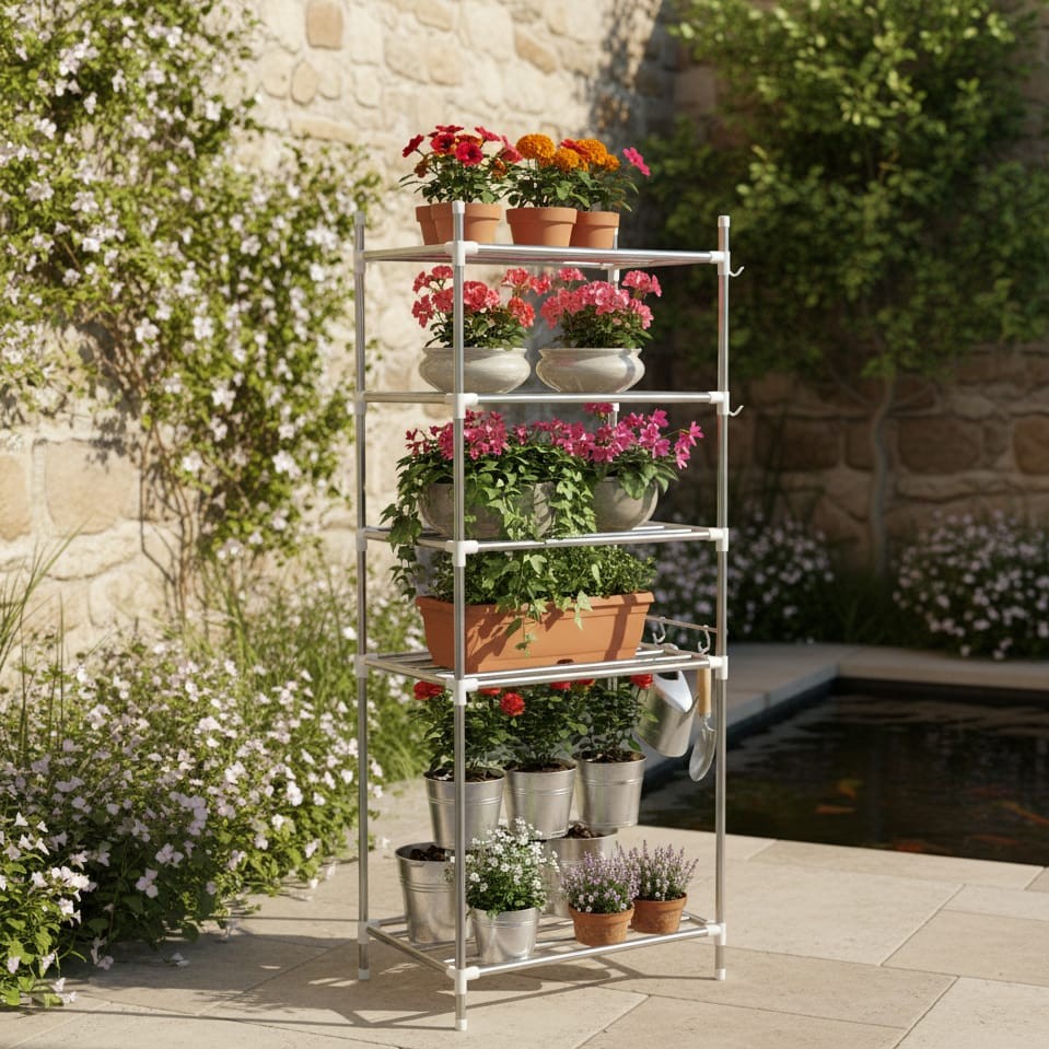 5-Layer Stainless Steel Pot And Storage Rack