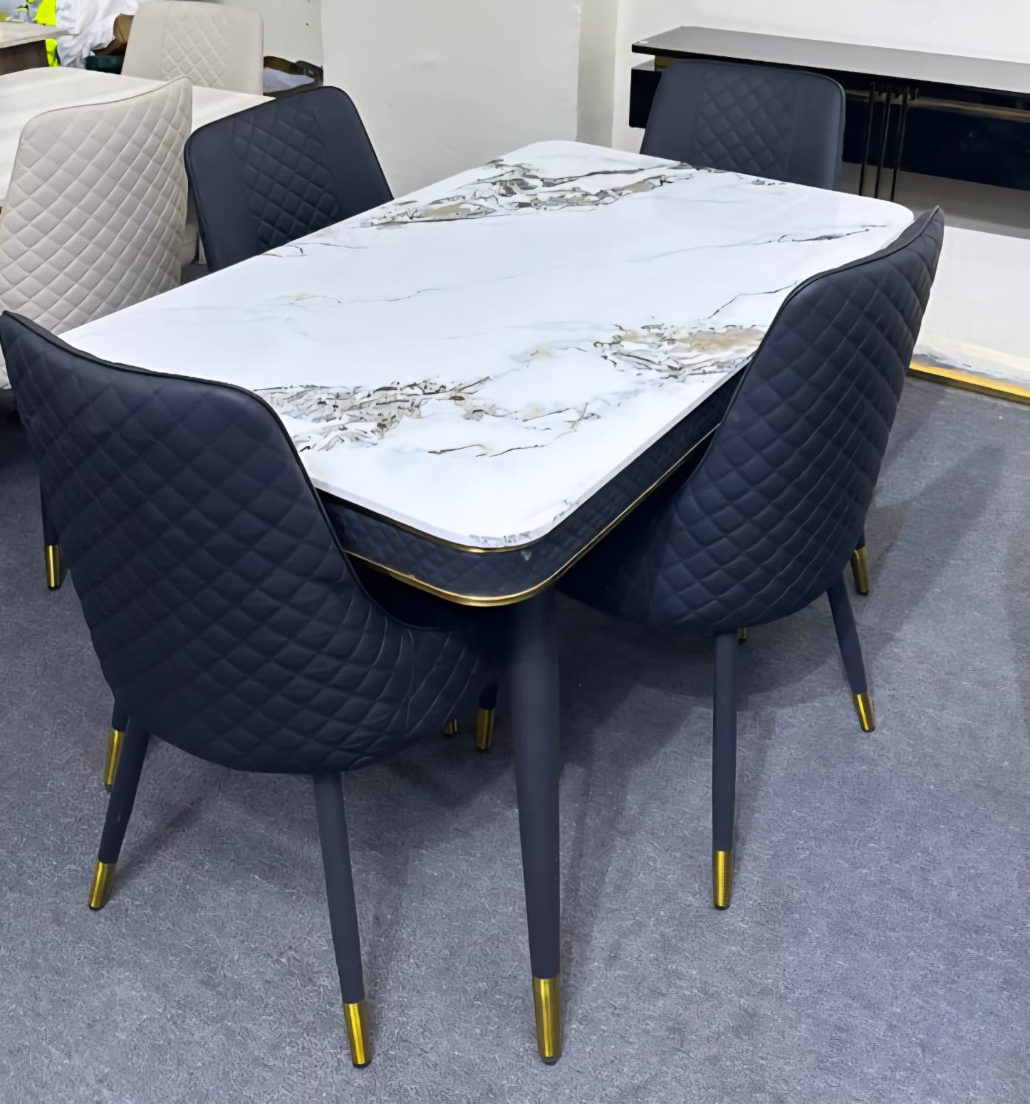 4 Seater Marble Dining Set