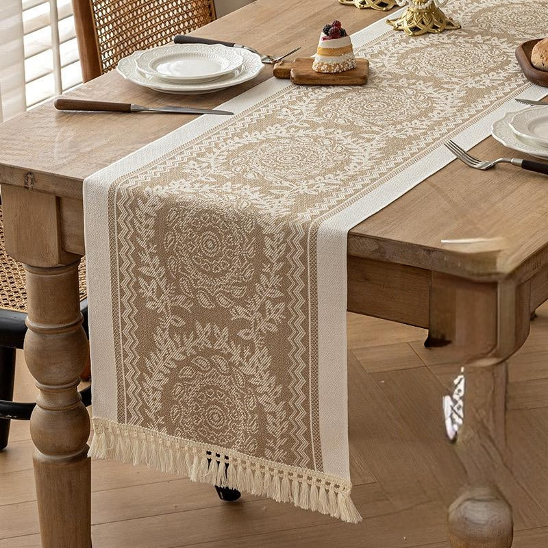 Nordic-style waterproof table runner for dining and home décor