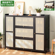 26 Pairs Wooden Bamboo Shoe Cabinet