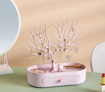 Antler Jewelry Stand with Drawer