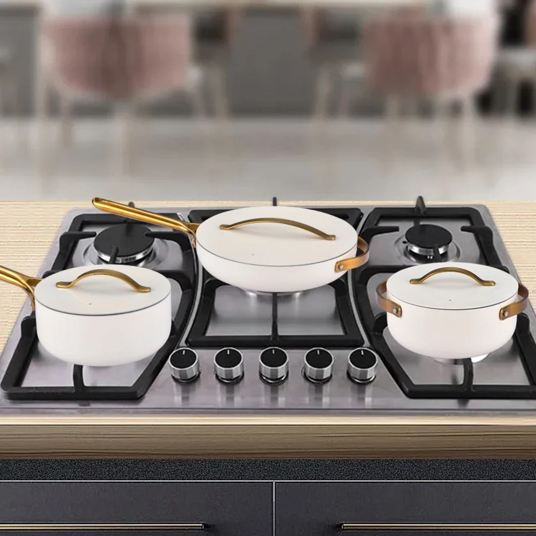 8Pcs Ceramic Cookware Set