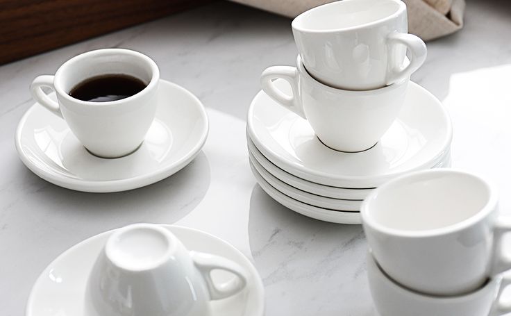 6Pcs Ceramic Cup and Saucer Set