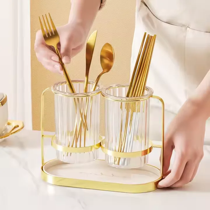 Double Cutlery Organizer Tray