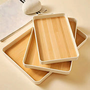 Alt Text
Premium wood-grain serving and storage tray with raised edges, suitable for serving food, drinks, and organizing essentials.