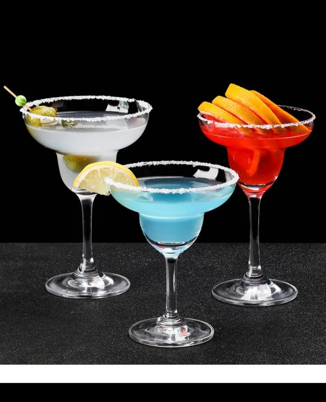 Set of 6 modern martini goblet glasses, 340 ml capacity, stylish drinkware for cocktails and parties. 