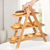 3 tier Bamboo snacks tray