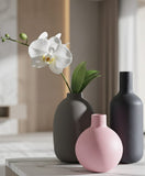 3Pc Simple Elegant Muted Color Vases