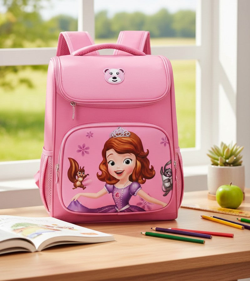 Waterproof Disney children’s school backpack with Sofia the First and Frozen designs, large size 40×29×17 cm