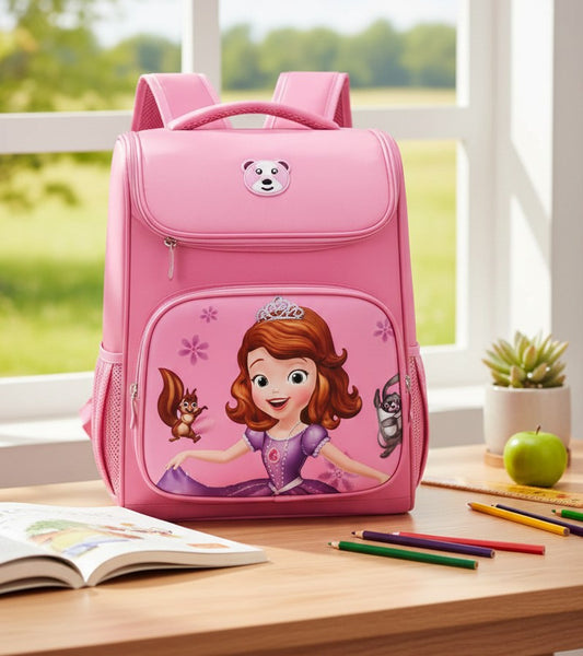 Waterproof Disney children’s school backpack with Sofia the First and Frozen designs, large size 40×29×17 cm