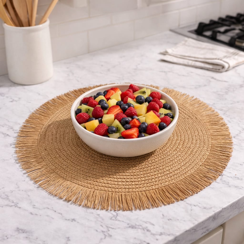 6PCS Round Jute Table Mat