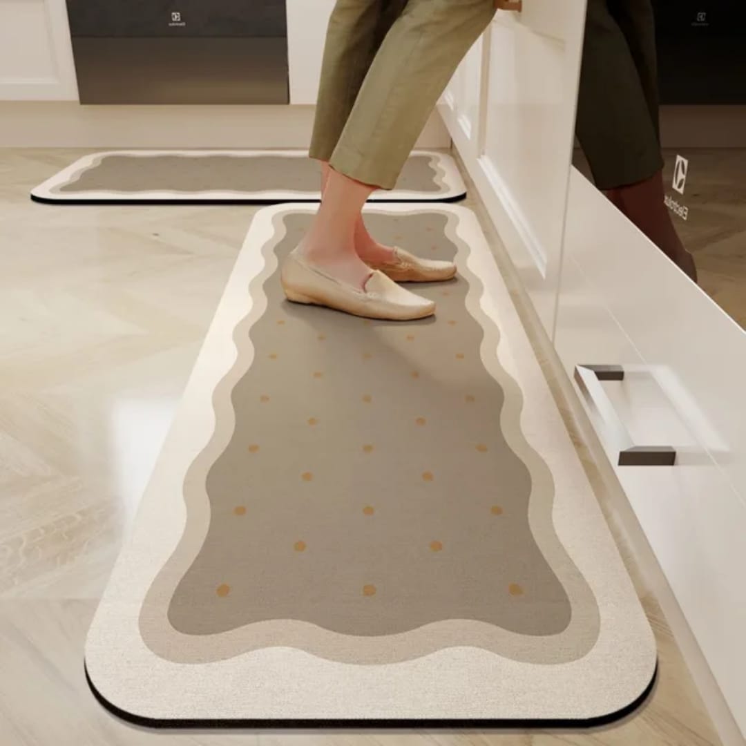 2Pc Kitchen Floor Mat Set