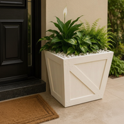Contemporary decorative planter for indoor and outdoor plants, entrances, patios and balconies