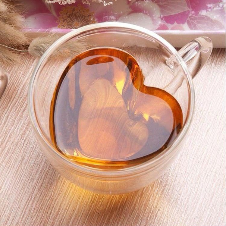 2pc Double Wall Borosilicate Glass Mug