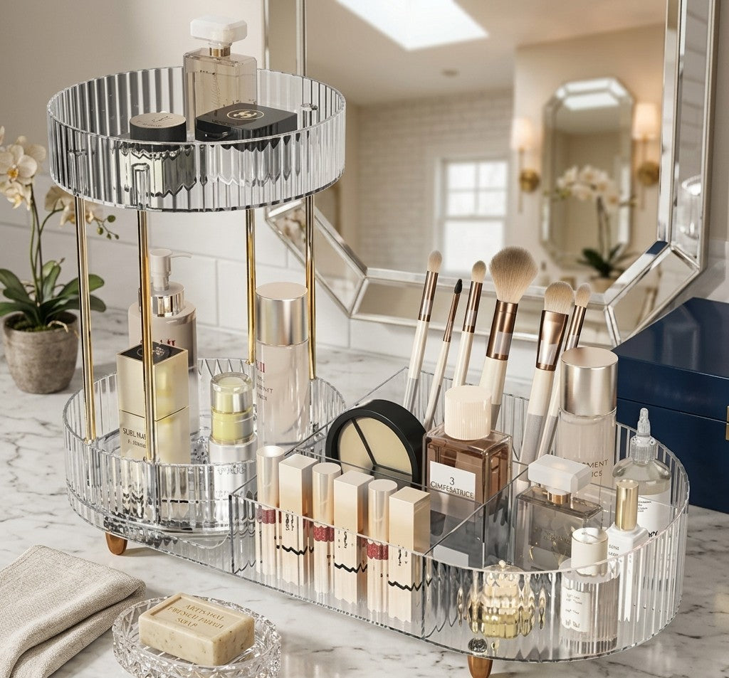360° Rotating Makeup Organizer