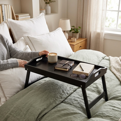 Foldable Bamboo Bed Tray
