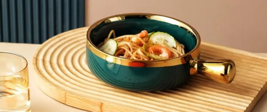 6Pcs Porcelain Snack Bowl With Handle