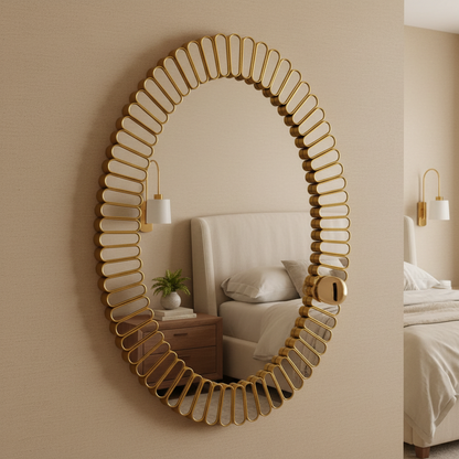 Sunburst Oval Luxury Wall Mirror