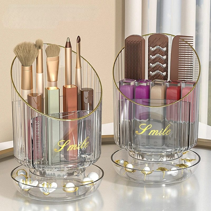 Rotating Makeup Brush Bucket