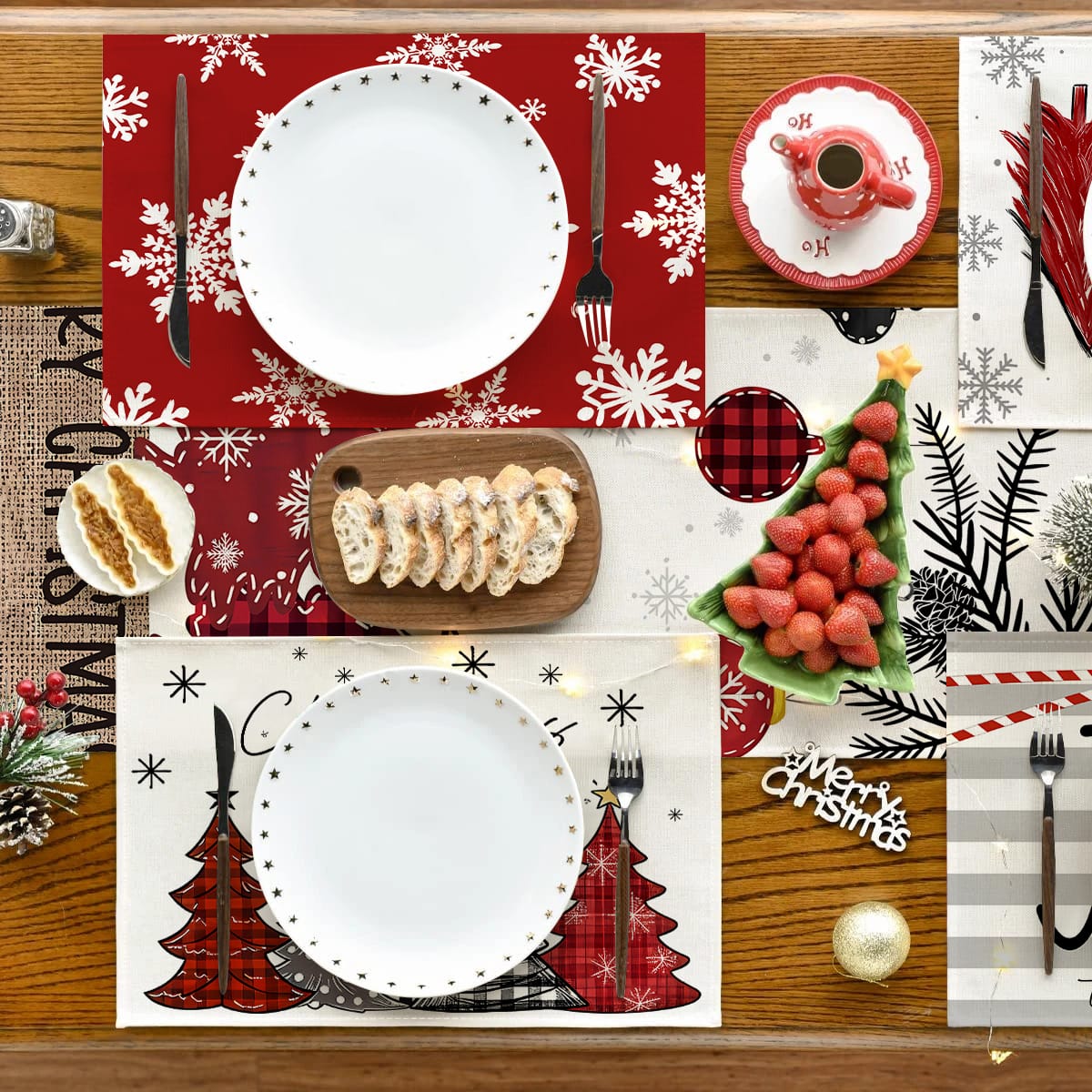 1Pc Christmas Dining Table Placemat