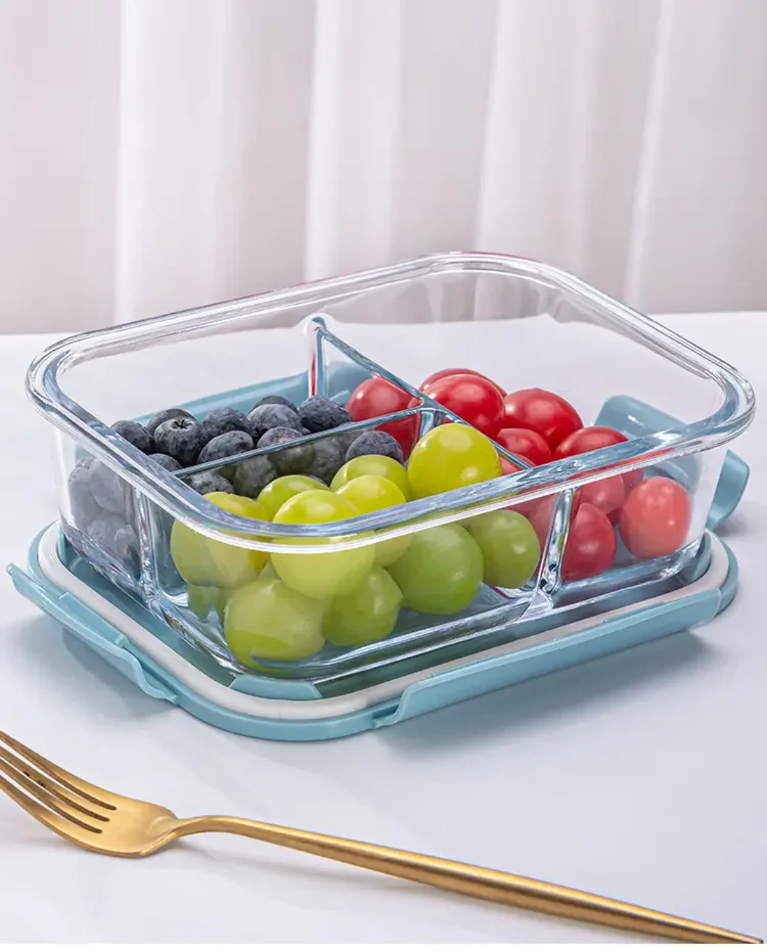 3 Grid Microwave Glass Lunch Box