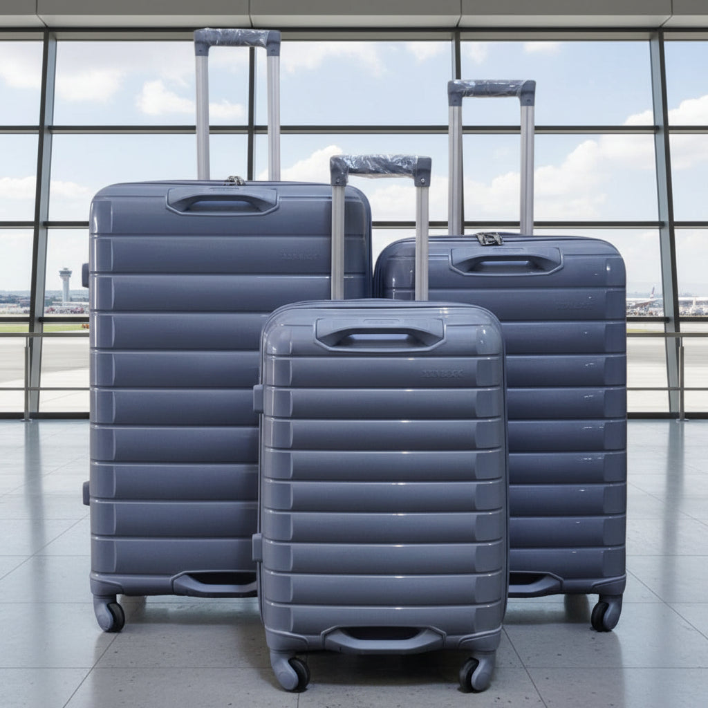 3 Piece Rubber Suitcase Set