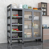 Kitchen Storage Rack With Visible Doors