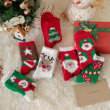 Coral Fleece Christmas Socks