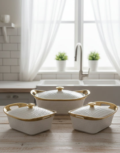 Elegant And Simple Serving Dishes Set