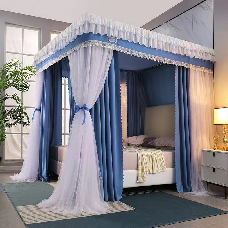 Canopy Bed Frame with Bed Curtain