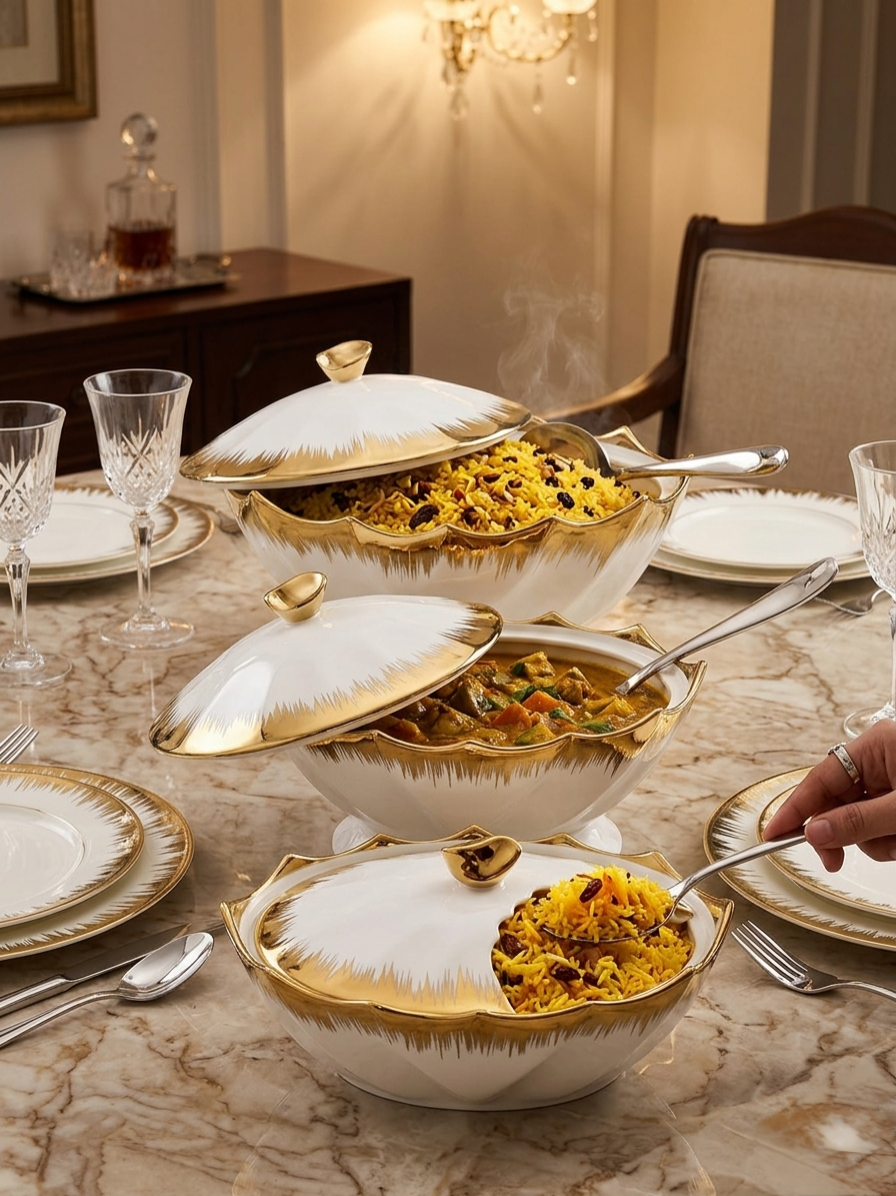3-Piece Ceramic Serving Bowl Set