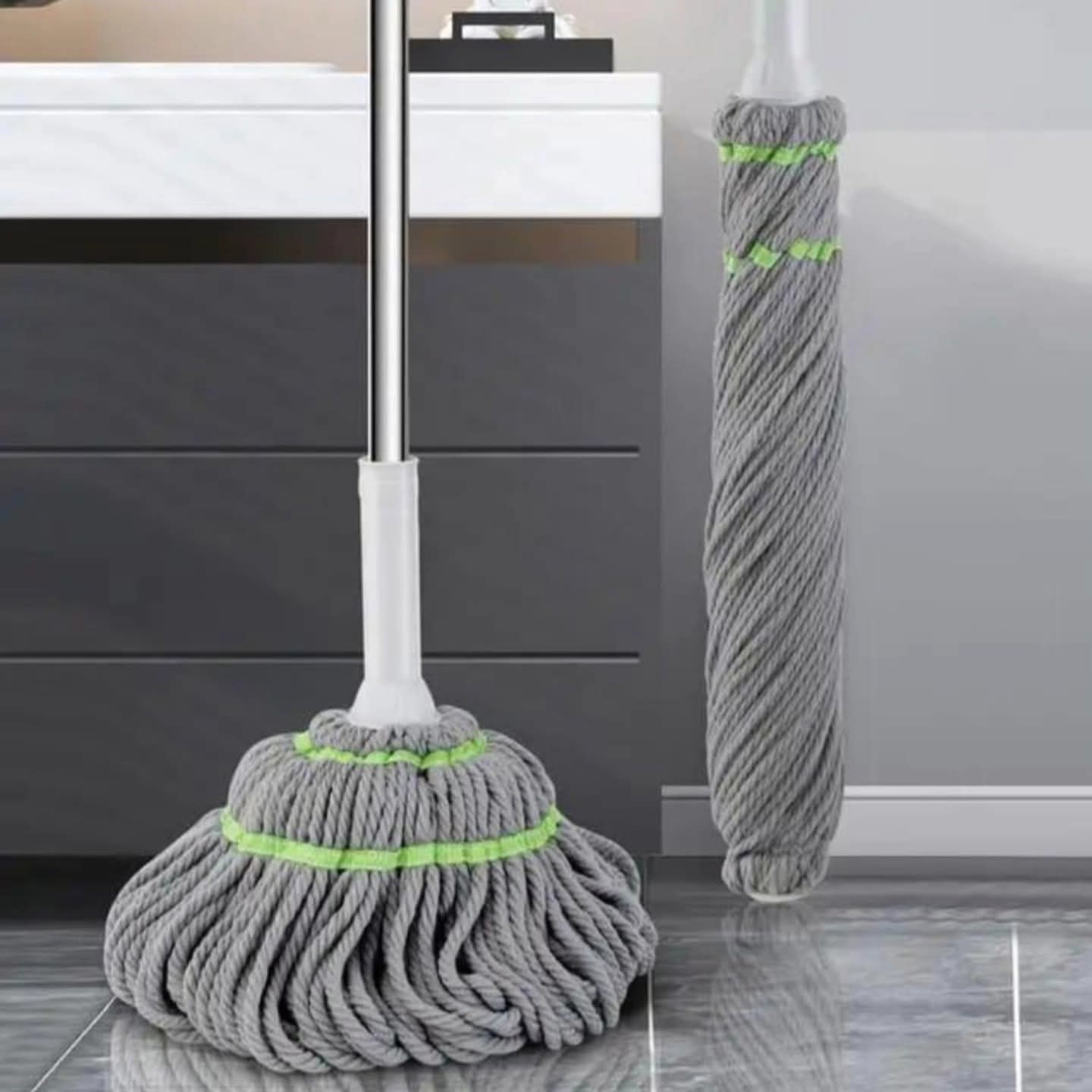 360 Rotating Self Wringing Bamboo Twist Mop