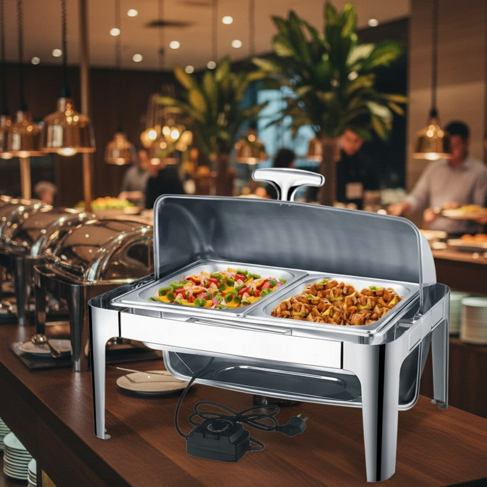 9L Stainless Steel Roll-Top Food Server