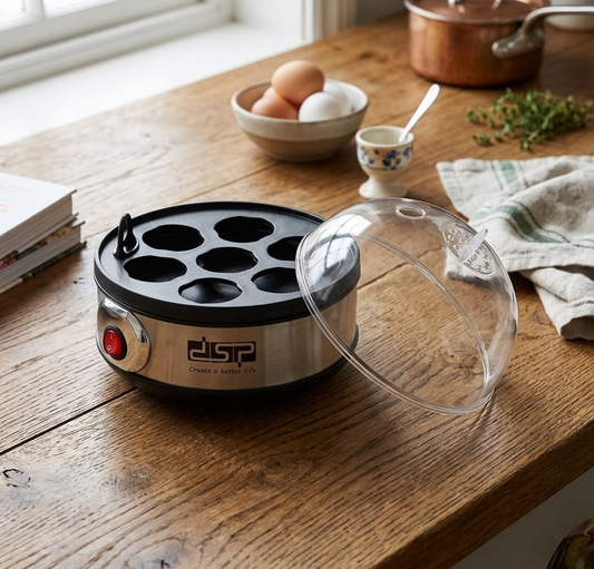 350W electric egg boiler with steam rack and 7 Egg capacity for quick and easy cooking