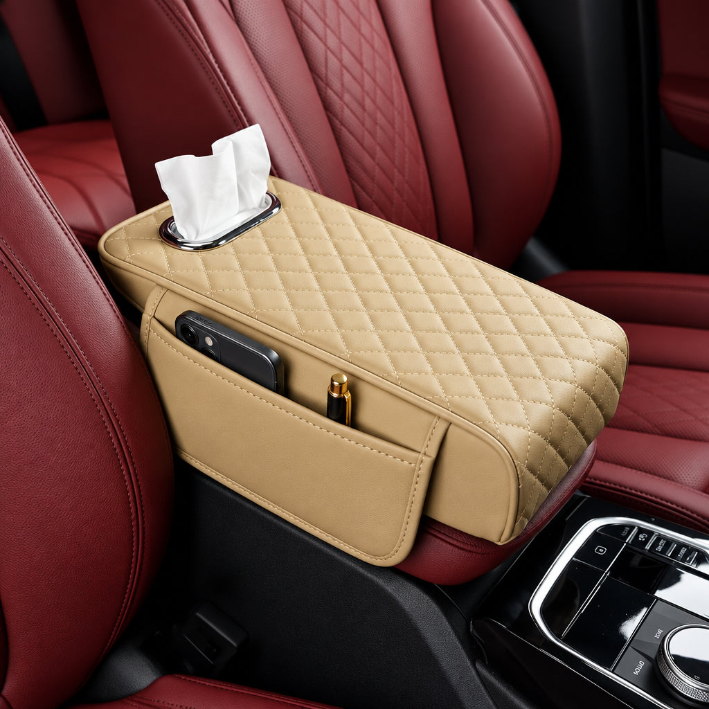2-in-1 Car Armrest with Tissue Storage