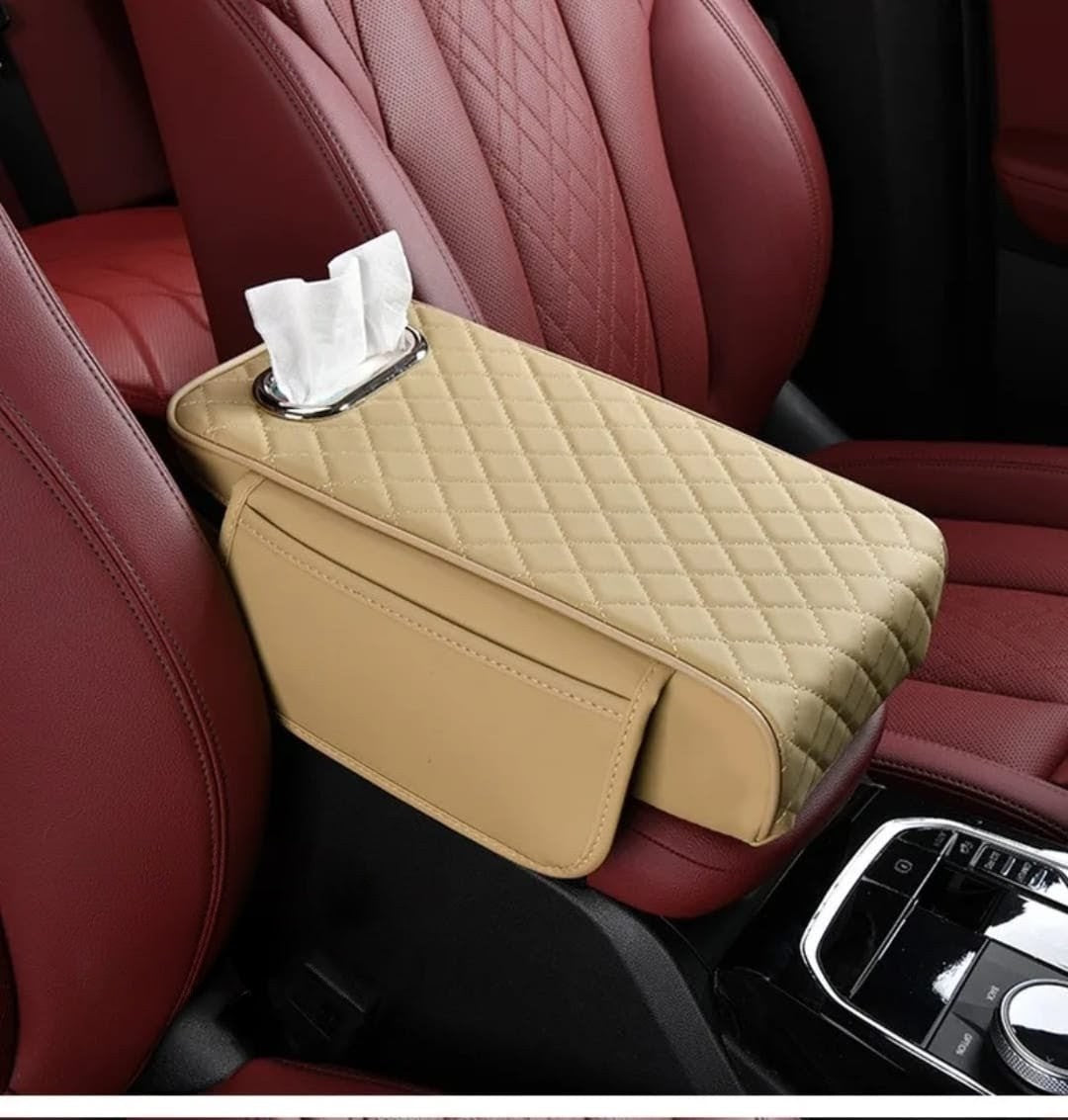 2-in-1 Car Armrest with Tissue Storage