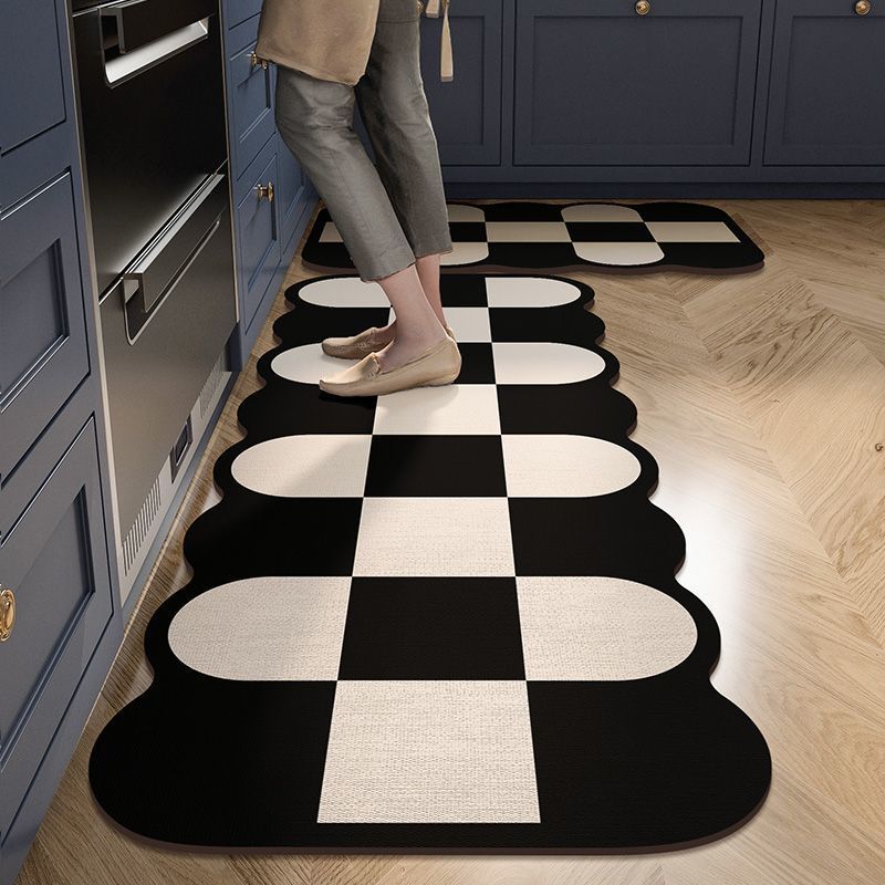 Waterproof Kitchen Mats PVC Anti Slip Oil Proof Rug Set