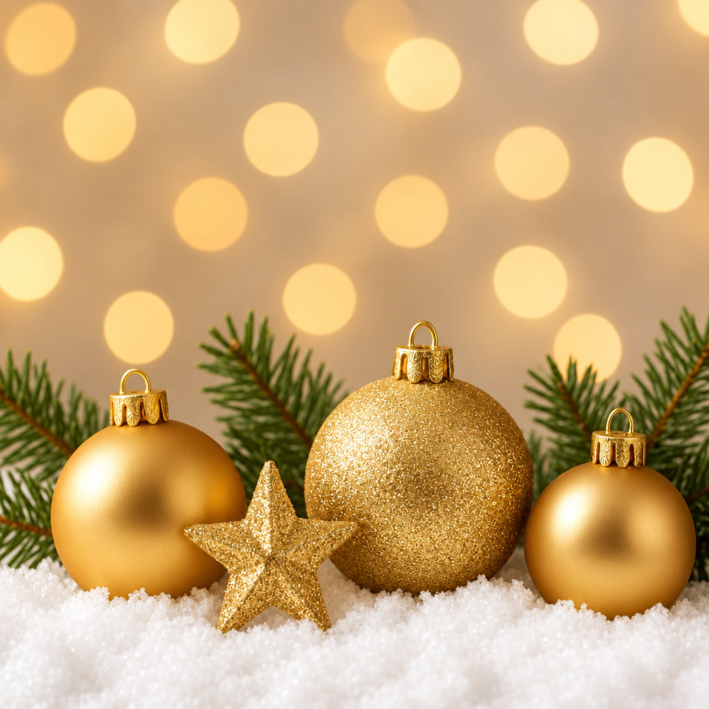 24pc 8cm Golden Christmas Decoration Balls