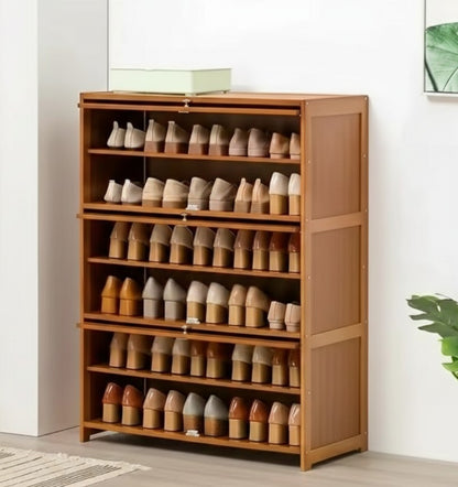 Flip Side Bamboo Shoe Cabinet / Storage Shelf