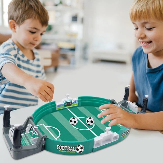 Mini tabletop soccer game kit for kids and family interactive play